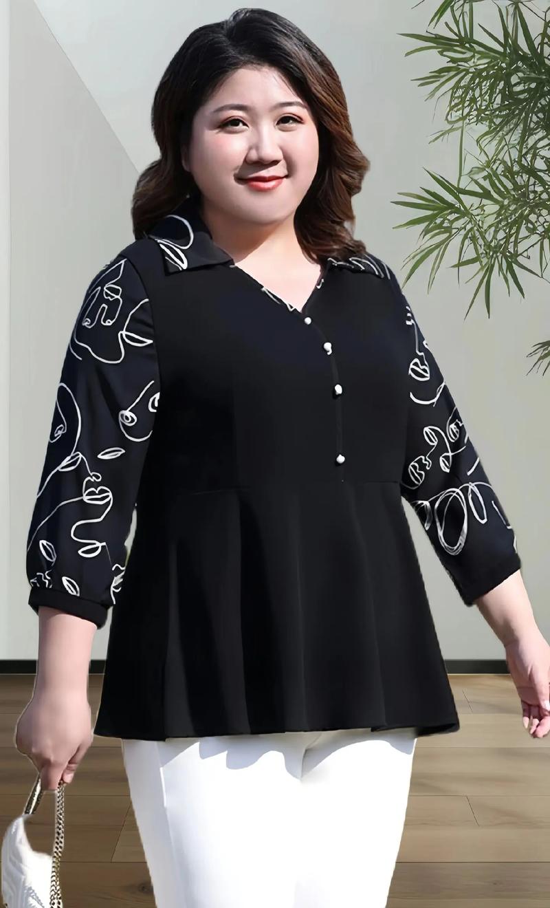 人胖胸大怎么搭配衣服好看图片大全