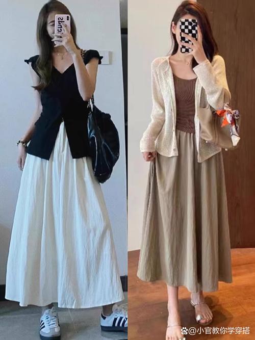 裙子大了怎么搭配衣服图片大全