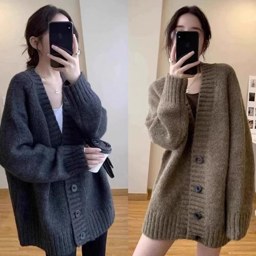 女士针织中长款套头毛衣怎么搭配什么外套