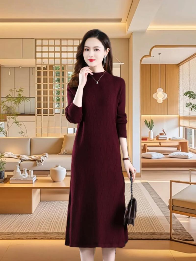 女士连衣裙中长款外套怎么搭配