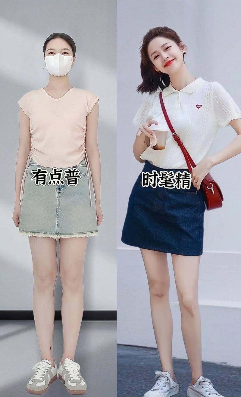 牛仔裙裤怎么搭配短袖