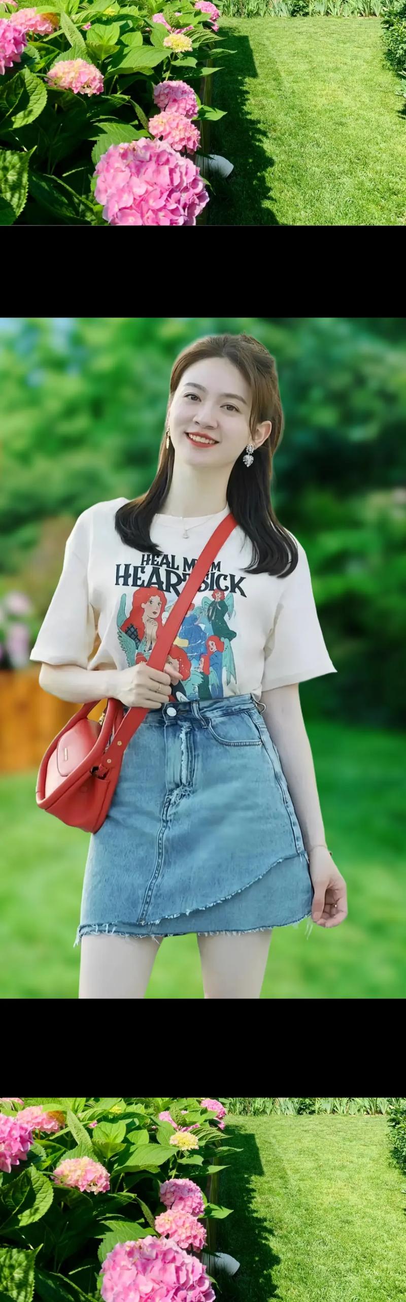 牛仔裙裤怎么搭配短袖