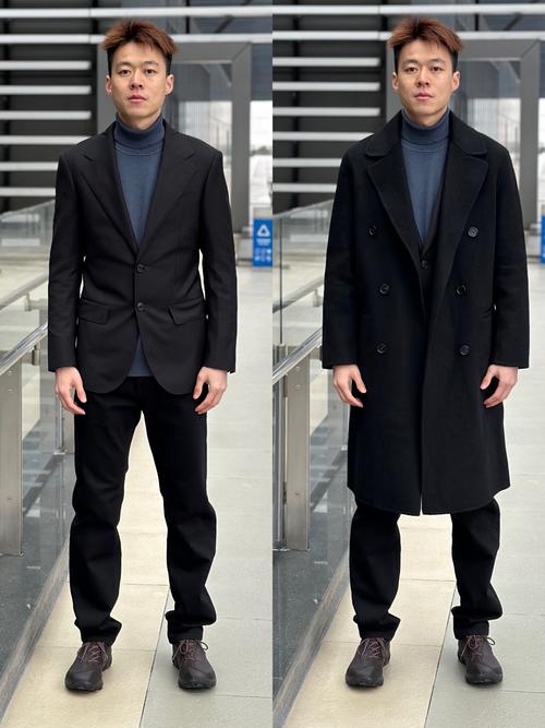 男修身风衣怎么搭配图片