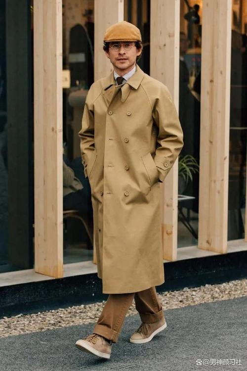男修身风衣怎么搭配图片