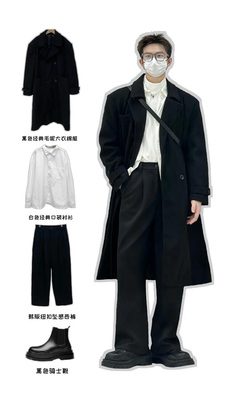 男修身风衣怎么搭配图片