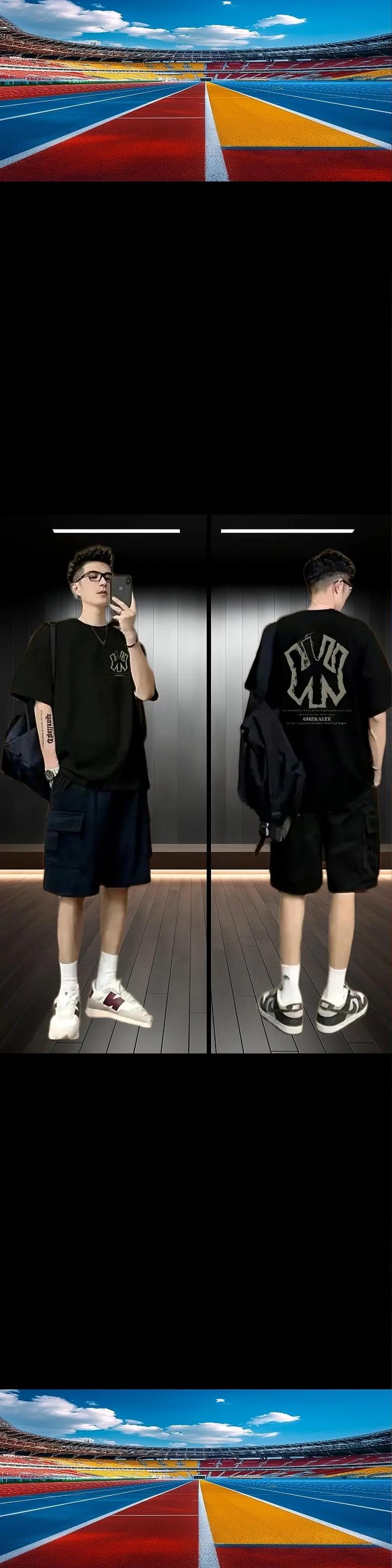 男士中短袖外套怎么搭配裤子好看吗