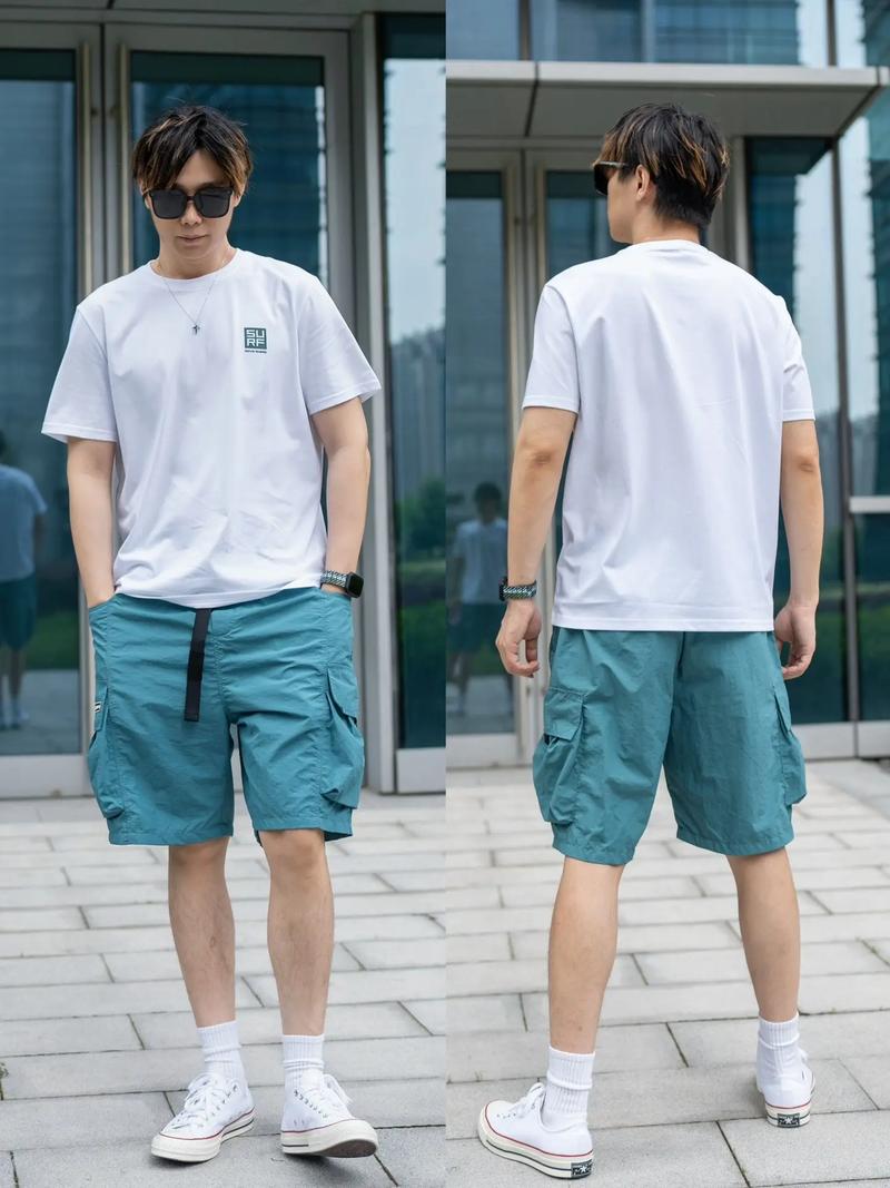 男士中短袖外套怎么搭配裤子