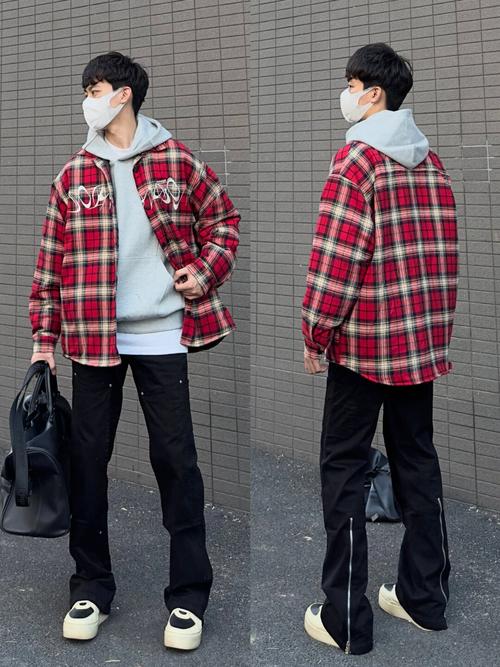 男士格子外套怎么搭配什么裤子图片欣赏