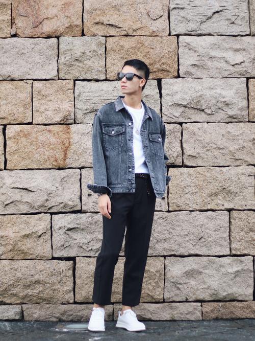男款短牛仔衣怎么搭配图片