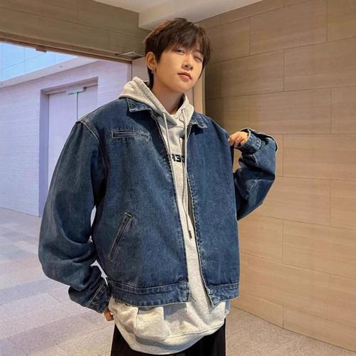 男款短牛仔衣怎么搭配图片