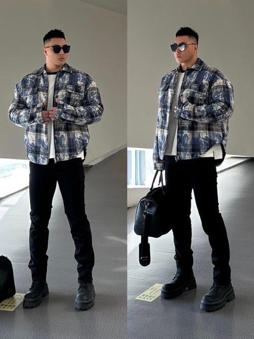 男格子外套怎么搭配什么裤子和鞋子