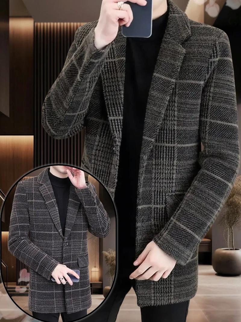 男格子外套怎么搭配什么裤子和鞋子