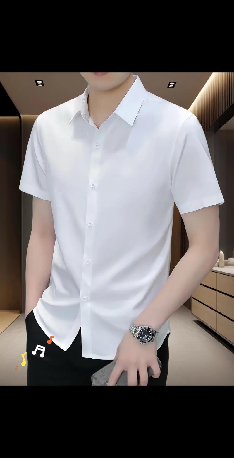 男白短衬衫怎么搭配图片