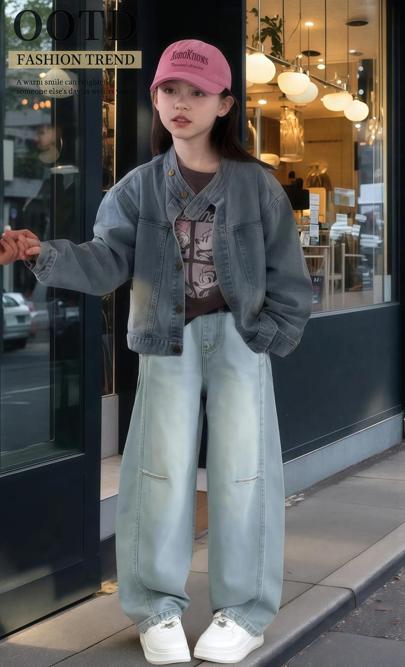 宽松牛仔裤配什么上衣