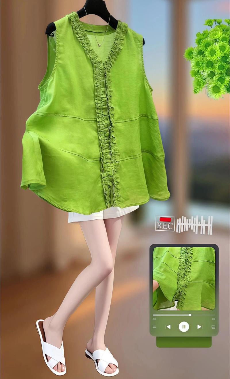 绿色的背心怎么搭配图片欣赏