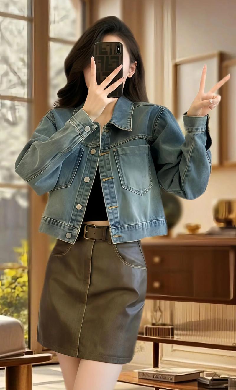 小短款外套怎么搭配衣服图片欣赏