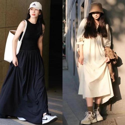 裙子怎么搭配轻跑鞋穿