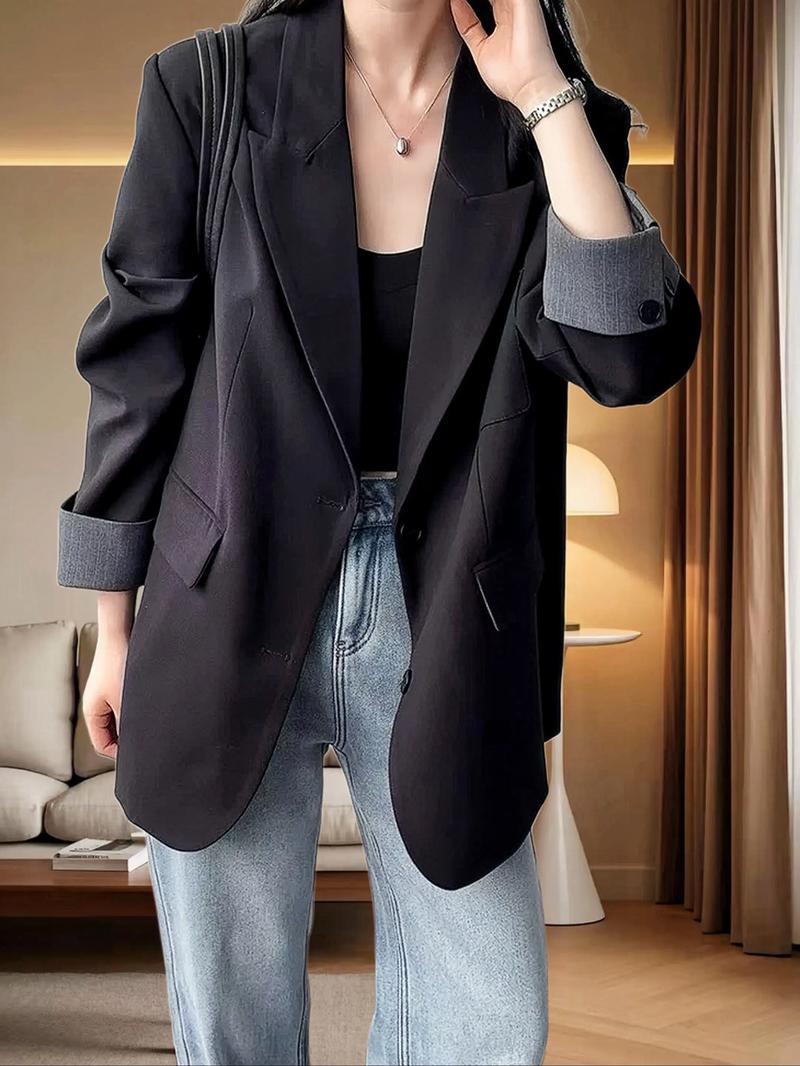 西装女长款外套怎么搭配图片