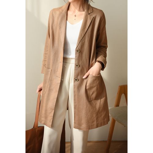 西装女长款外套怎么搭配图片