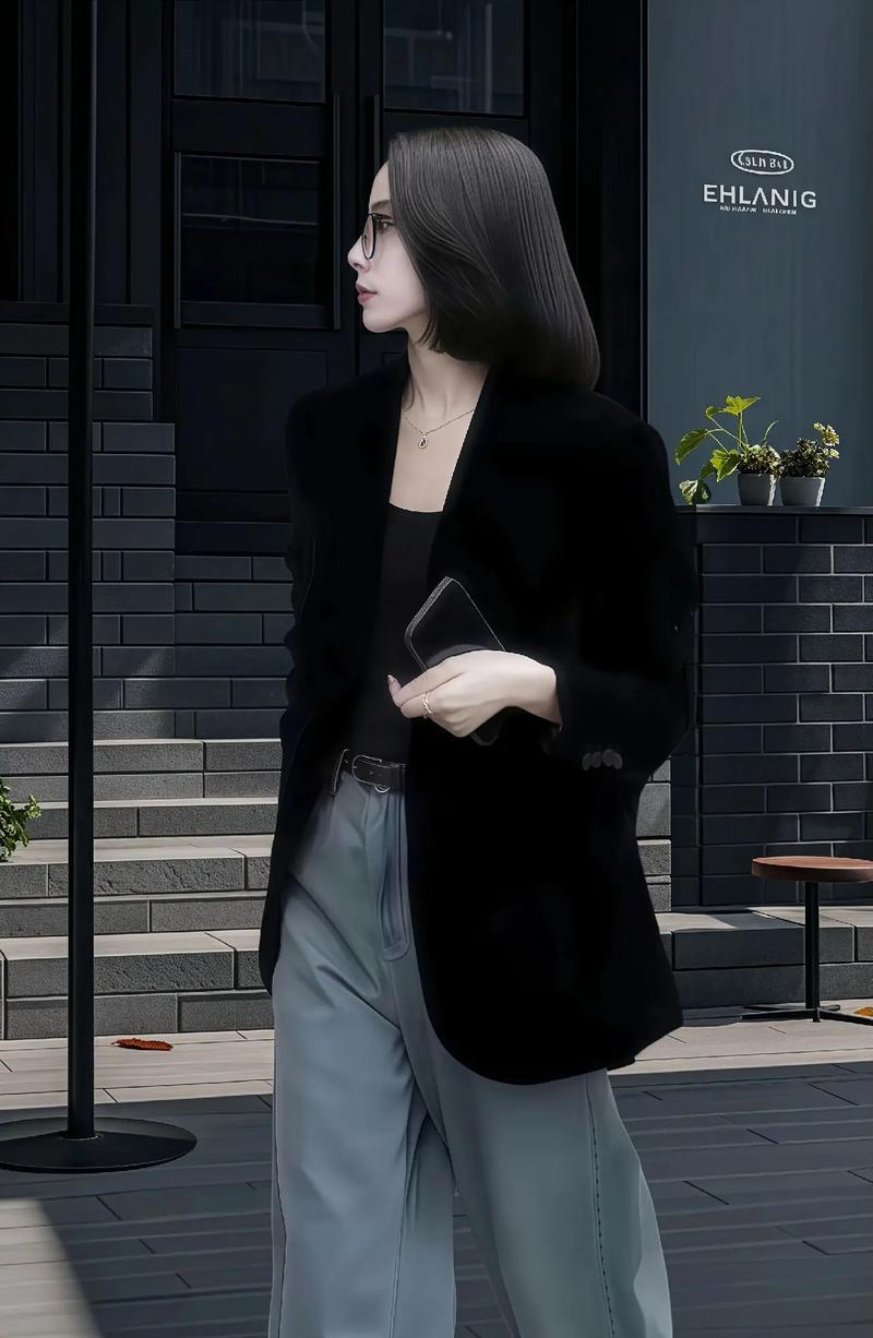 女黑西装怎么搭配什么外套