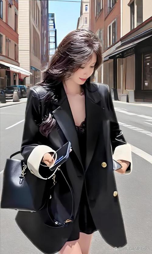 中款黑色皮衣怎么搭配内搭