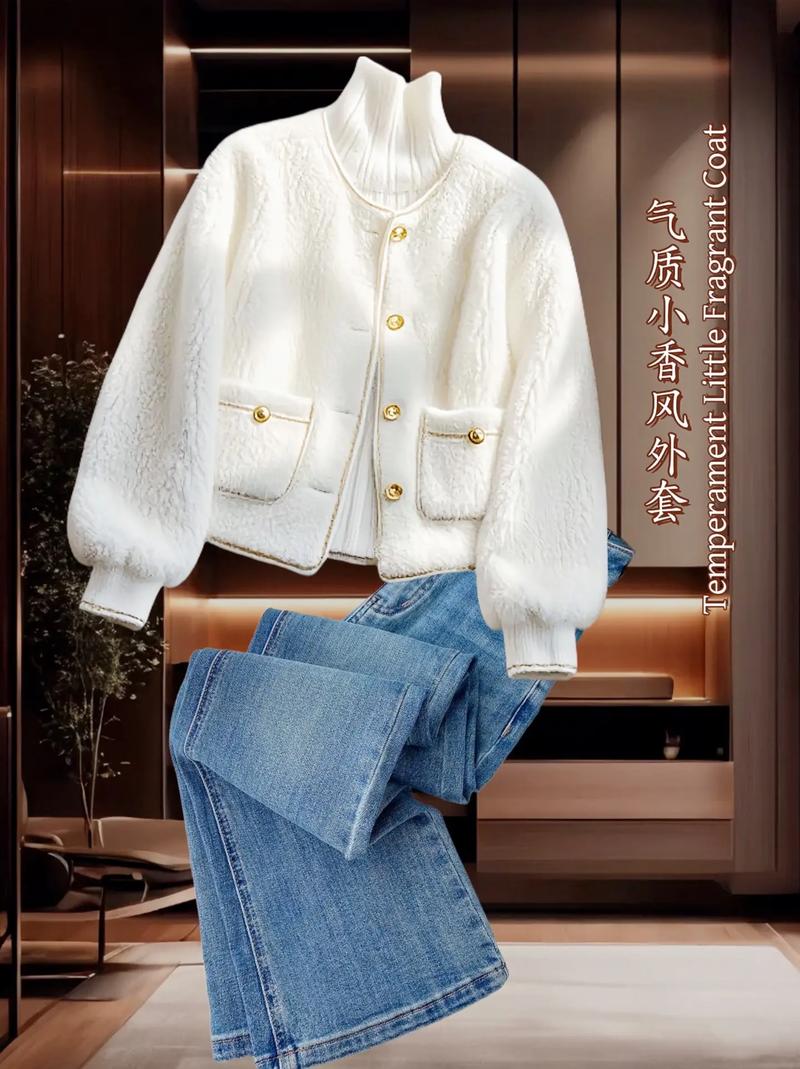 短款白色毛呢怎么搭配