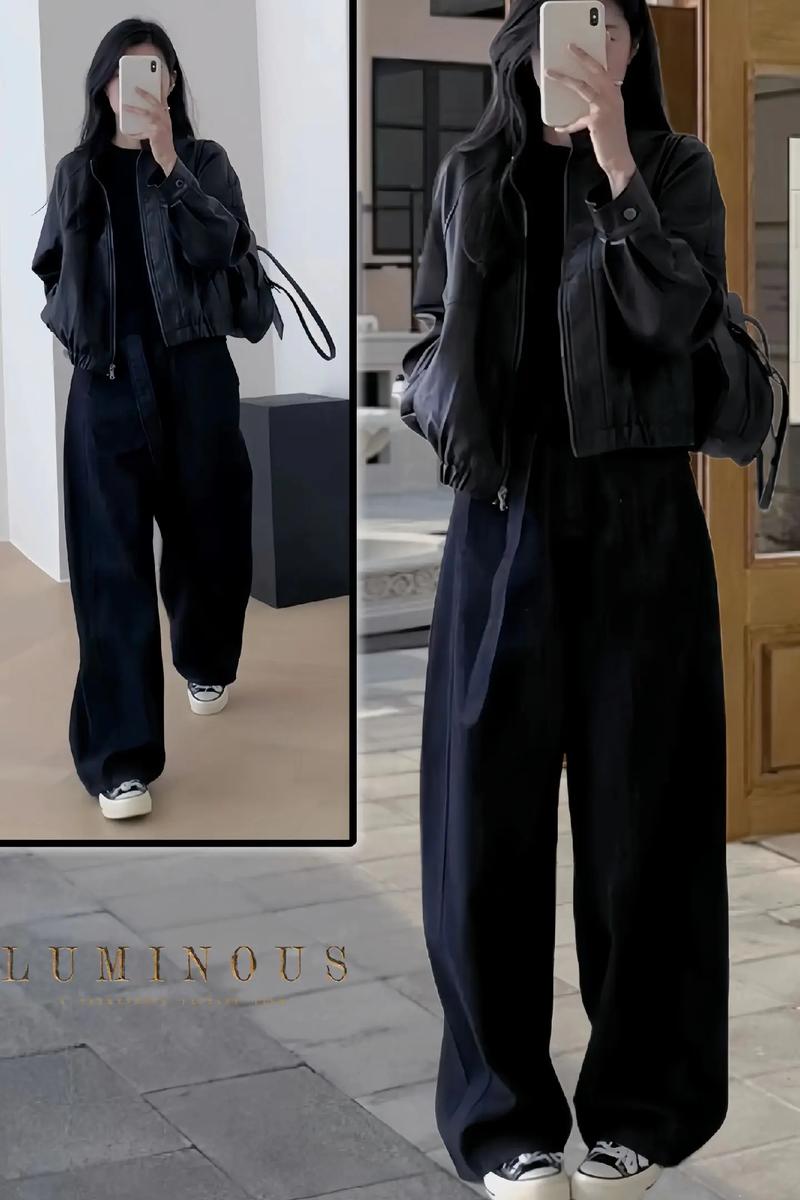 女人黑色皮衣怎么搭配