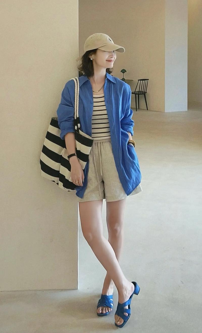 长袖短衬衫怎么搭配