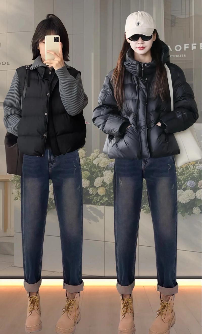 哈伦牛仔裤女冬天怎么搭配