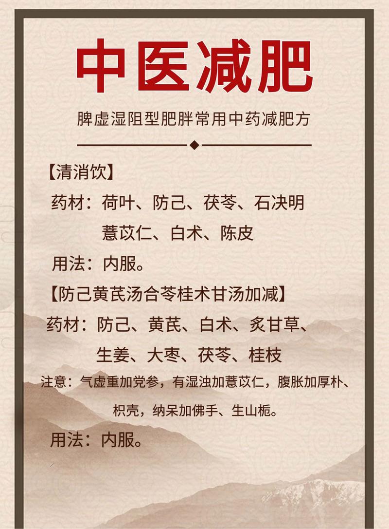 用什么中药方子减肥效果最佳