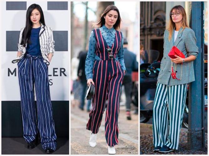 彩色条纹裤怎么搭配