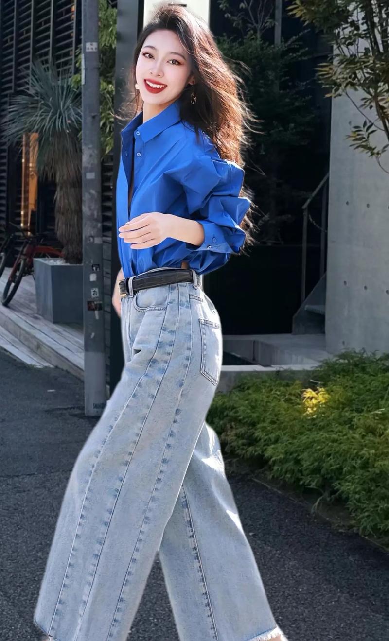 宝石兰衬衫怎么搭配图片