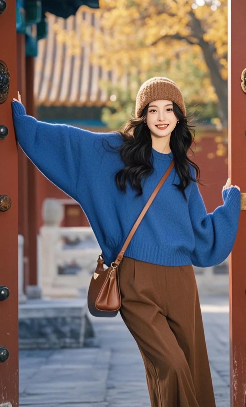 宝蓝色毛衣搭配怎么织