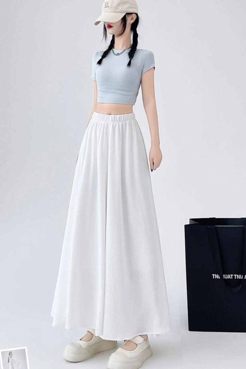 白色高腰裙怎么搭配