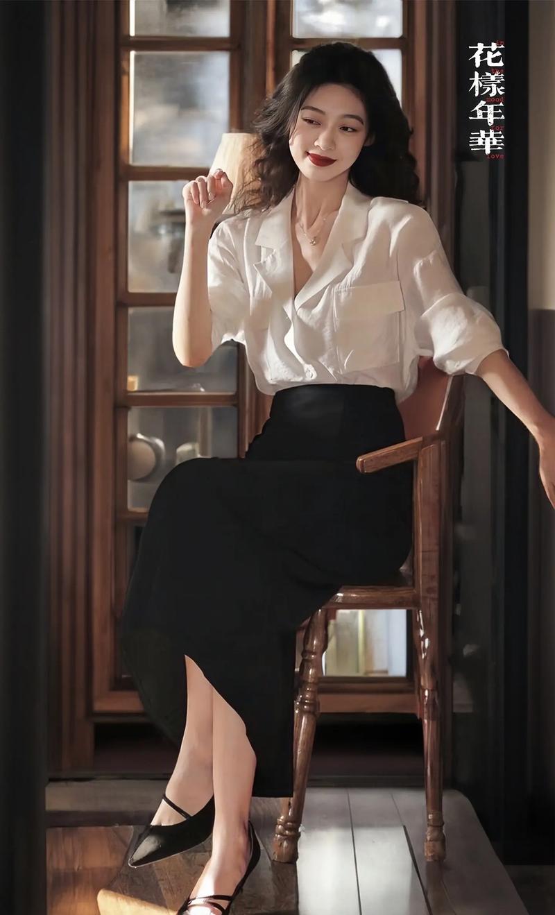 白色寸衫裙怎么搭配图片