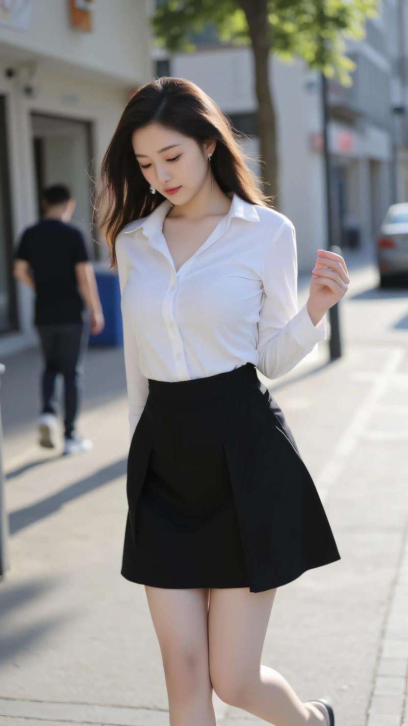 白色寸衫裙怎么搭配