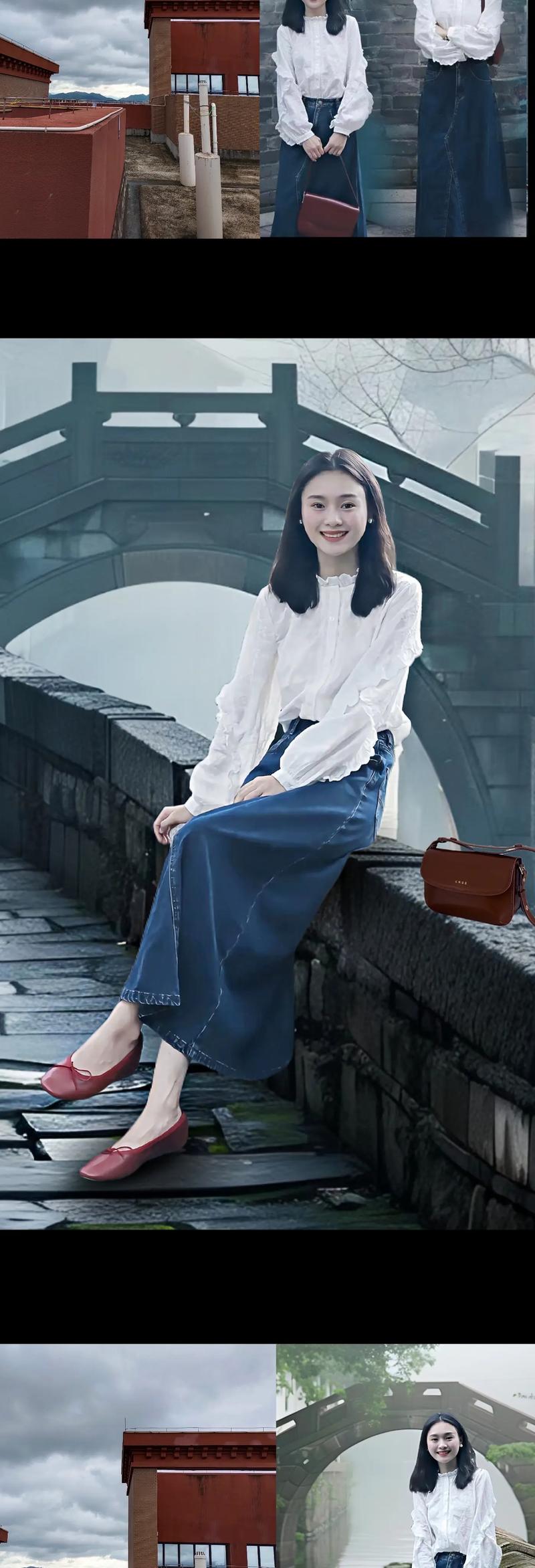 白衬衫牛仔裙怎么搭配外套好看