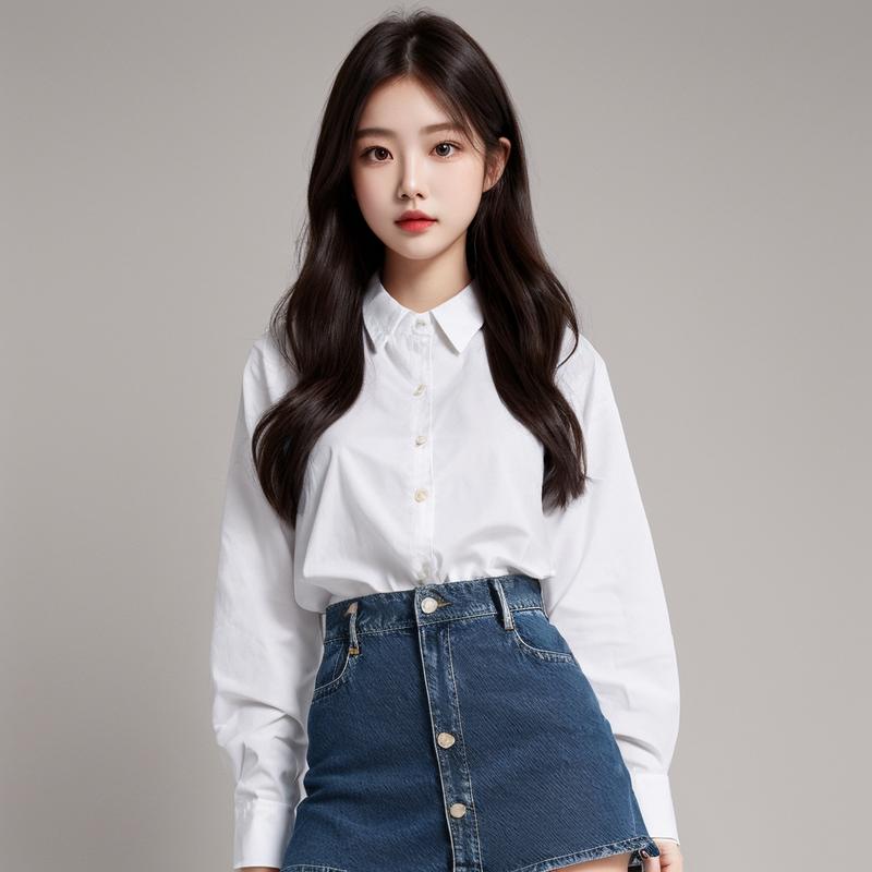 白衬衫牛仔裙怎么搭配外套