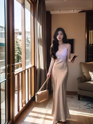 v领吊带裙怎么搭配