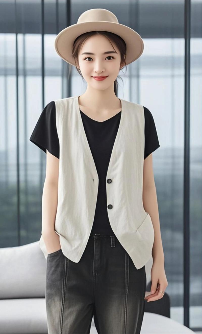 小款马甲怎么搭配衣服好看吗