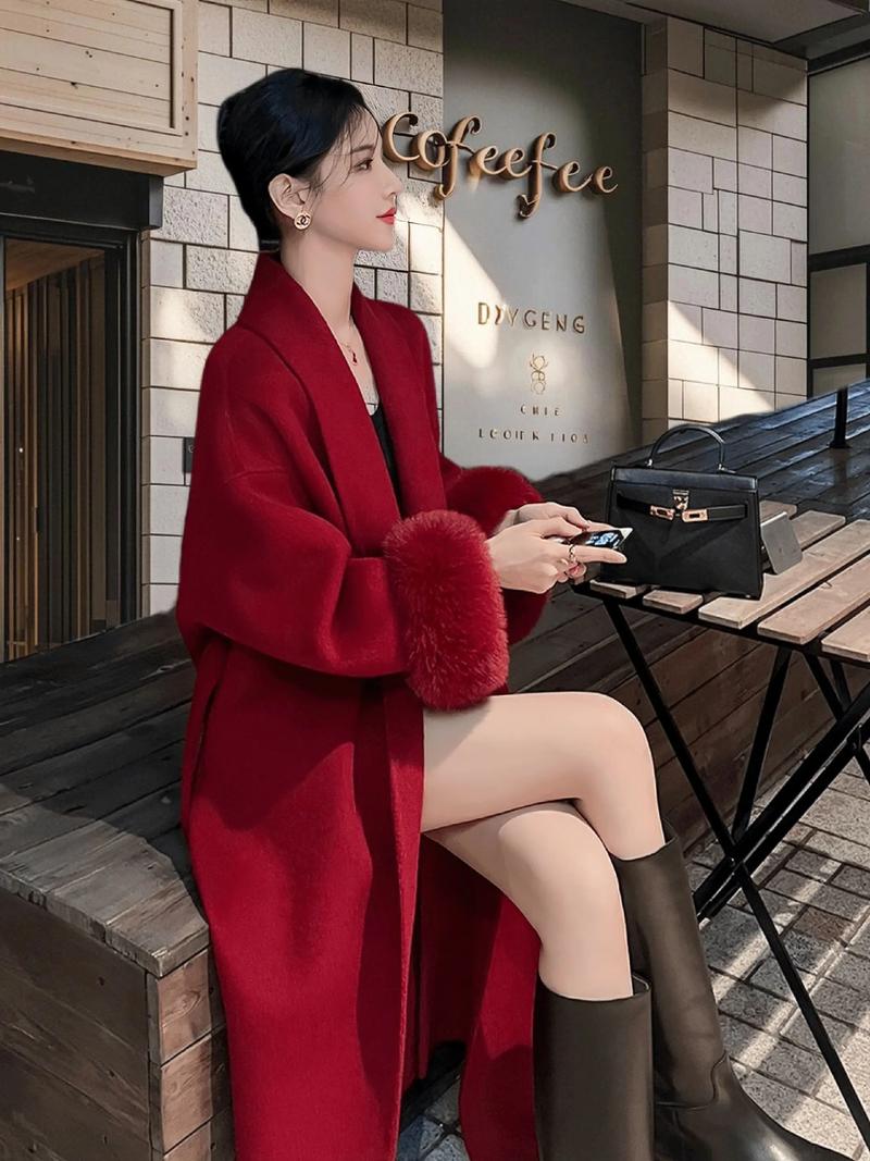 女毛呢中长外套怎么搭配图片大全