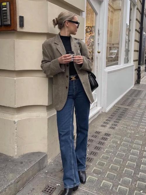 牛仔休闲西装怎么搭配裤子好看吗