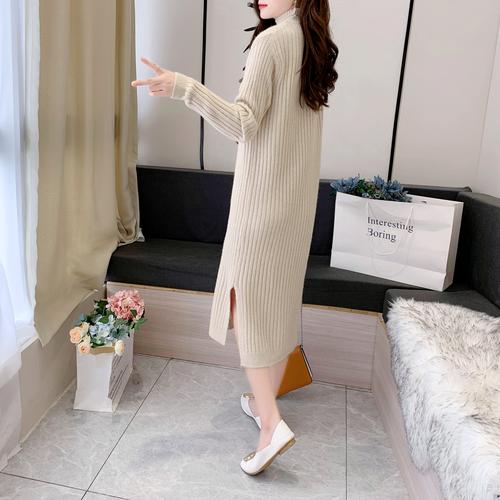 毛衣及踝长裙怎么搭配图片