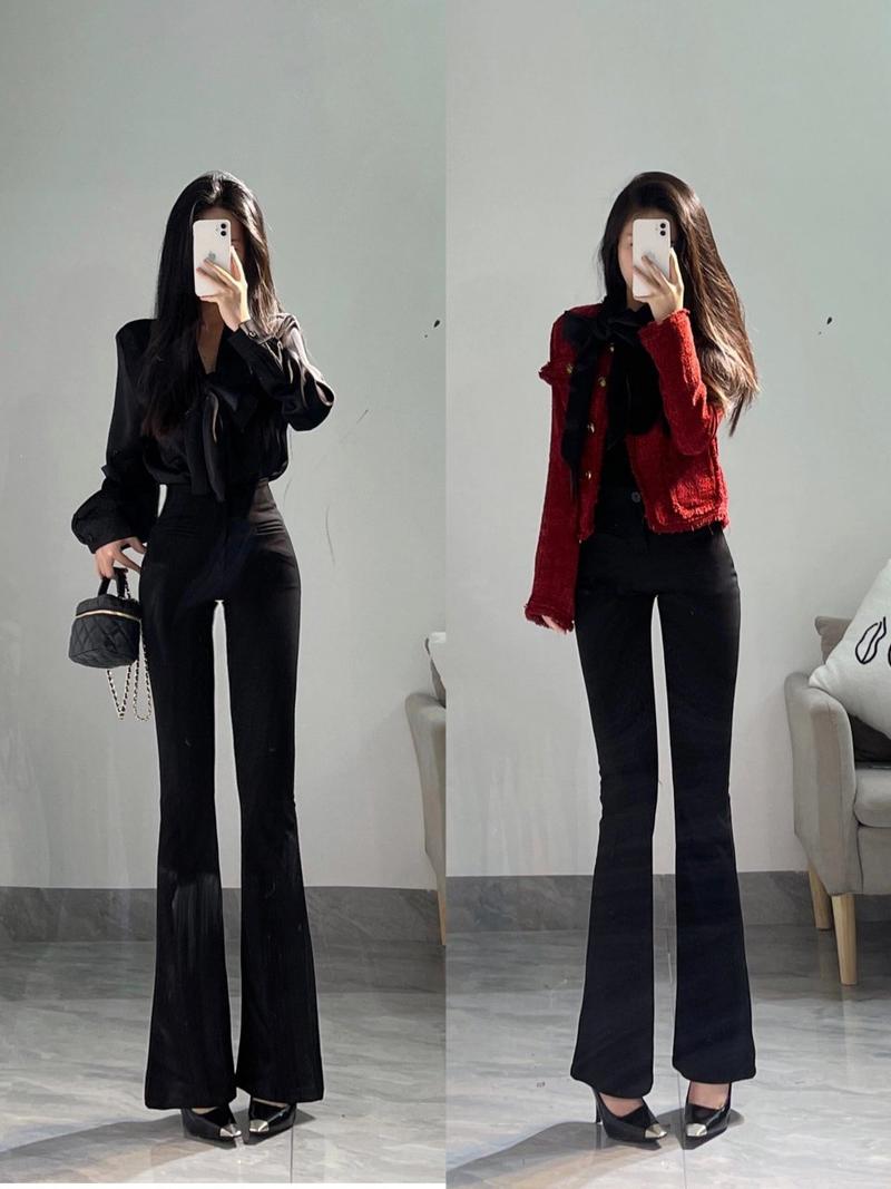 喇叭裤怎么搭配图片