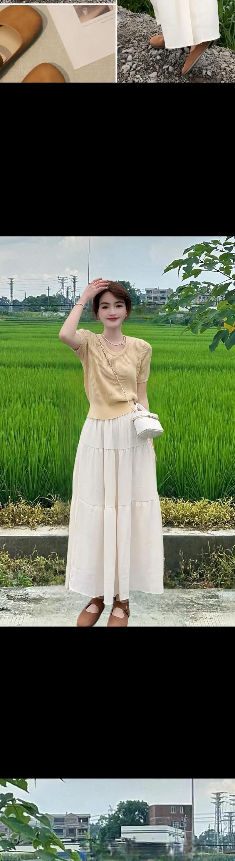 黄色长裙配什么上衣