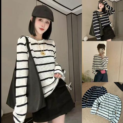 黑白条毛衣怎么搭配