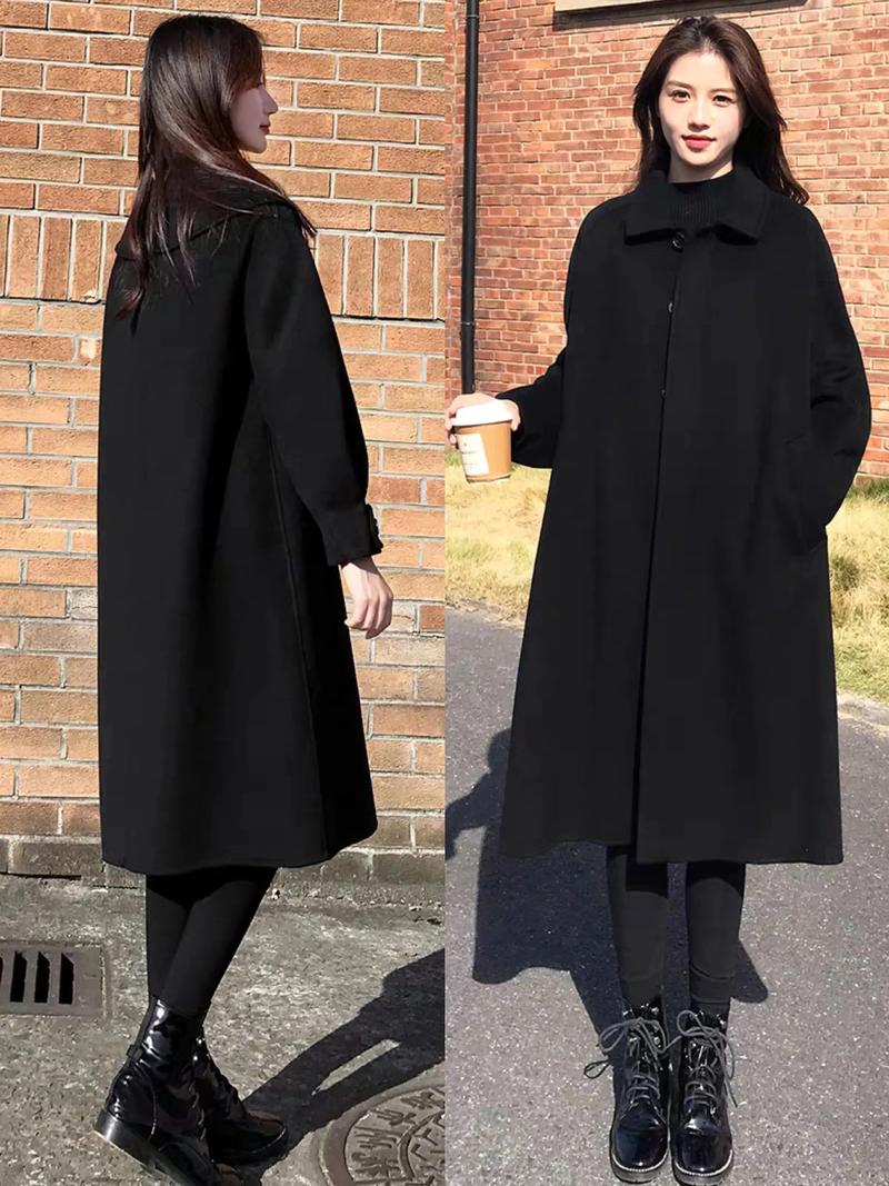 黑白长款外套怎么搭配