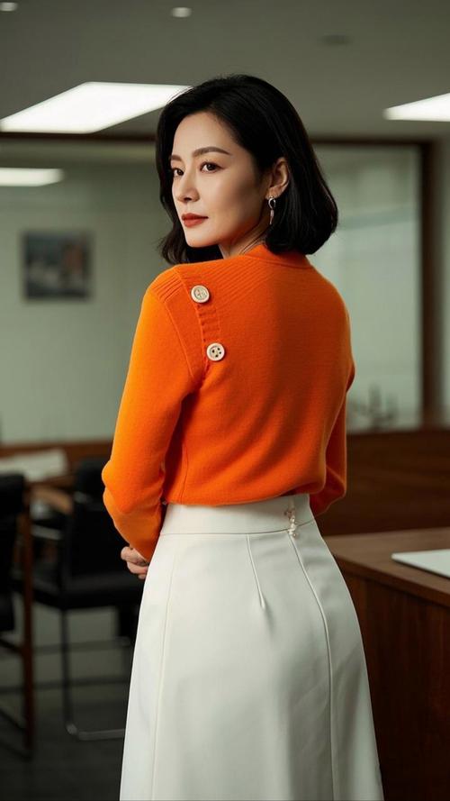 橙色上衣怎么搭配图片大全