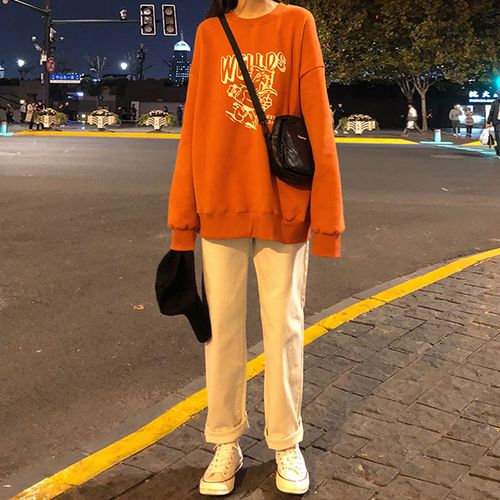 橙色上衣怎么搭配图片大全