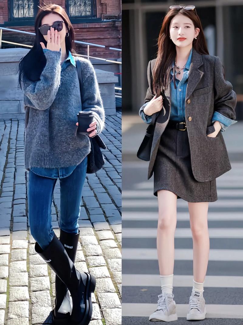 衬衣牛仔外套怎么搭配毛衣